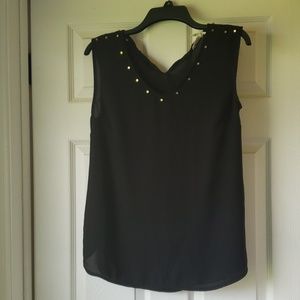 Blu Pepper Black Studded Blouse size M